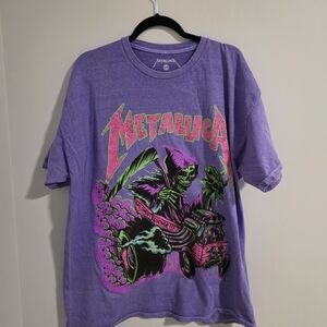 Metallica Purple Graphic T-Shirt